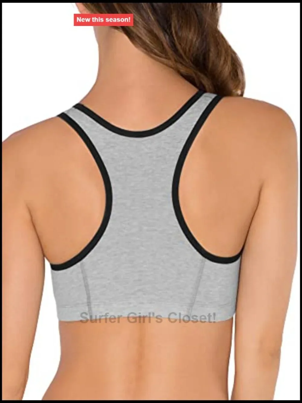 Built Up Tank Style Sports Bra 3-Pack Wire Free Cotton Blend Pullover